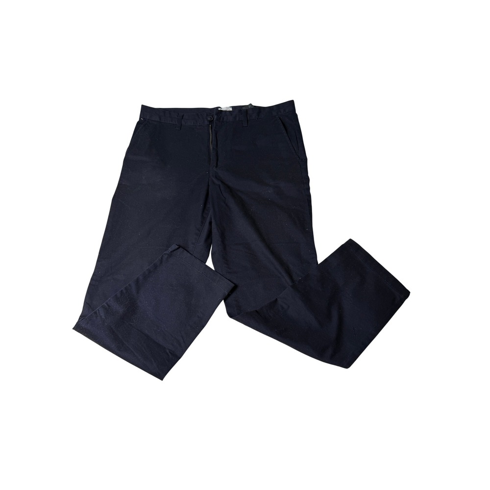 H&M Chino Pants Mens 33/32 Navy Blue Excellent Slim Fit Stretch Cotton Trousers